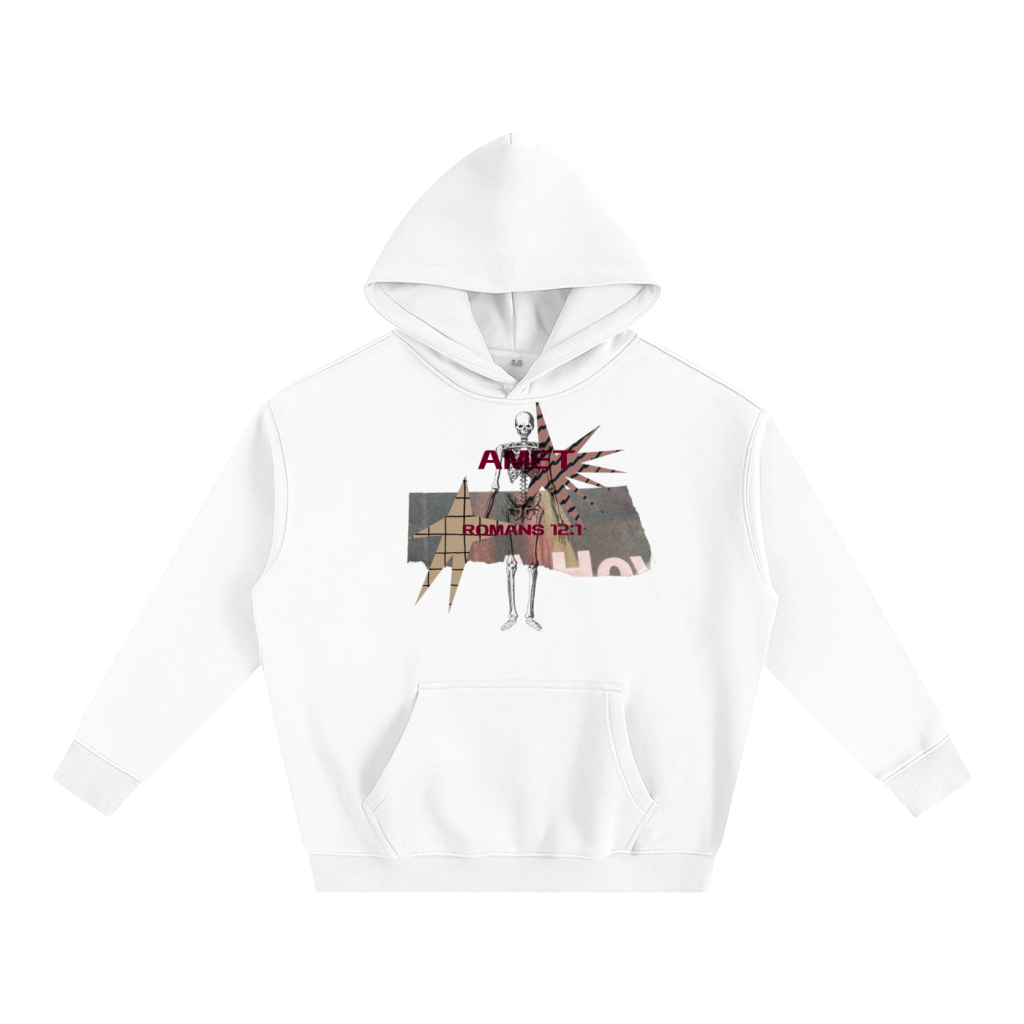 AMET|White Hoodie Romans 12:1