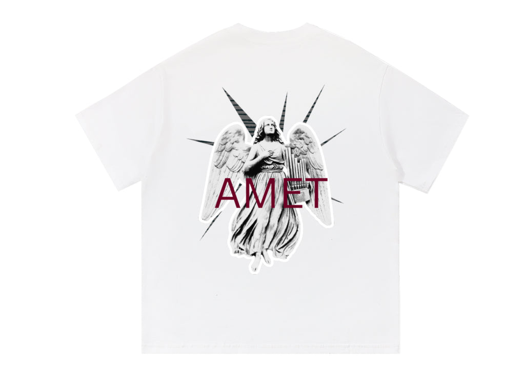 White Tee|AMET Logo