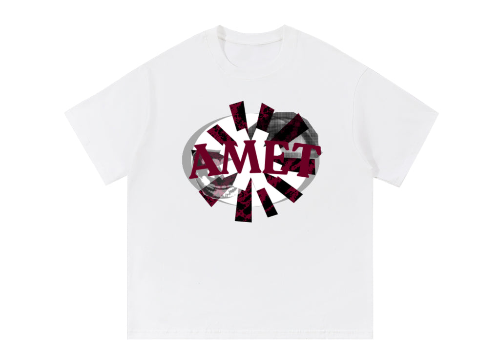 White Tee|AMET Logo