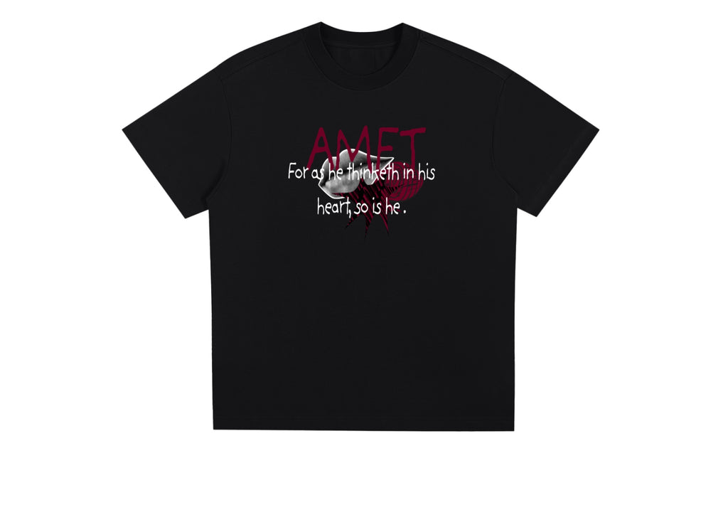 AMET|Proverbs 23:7 Black Tee