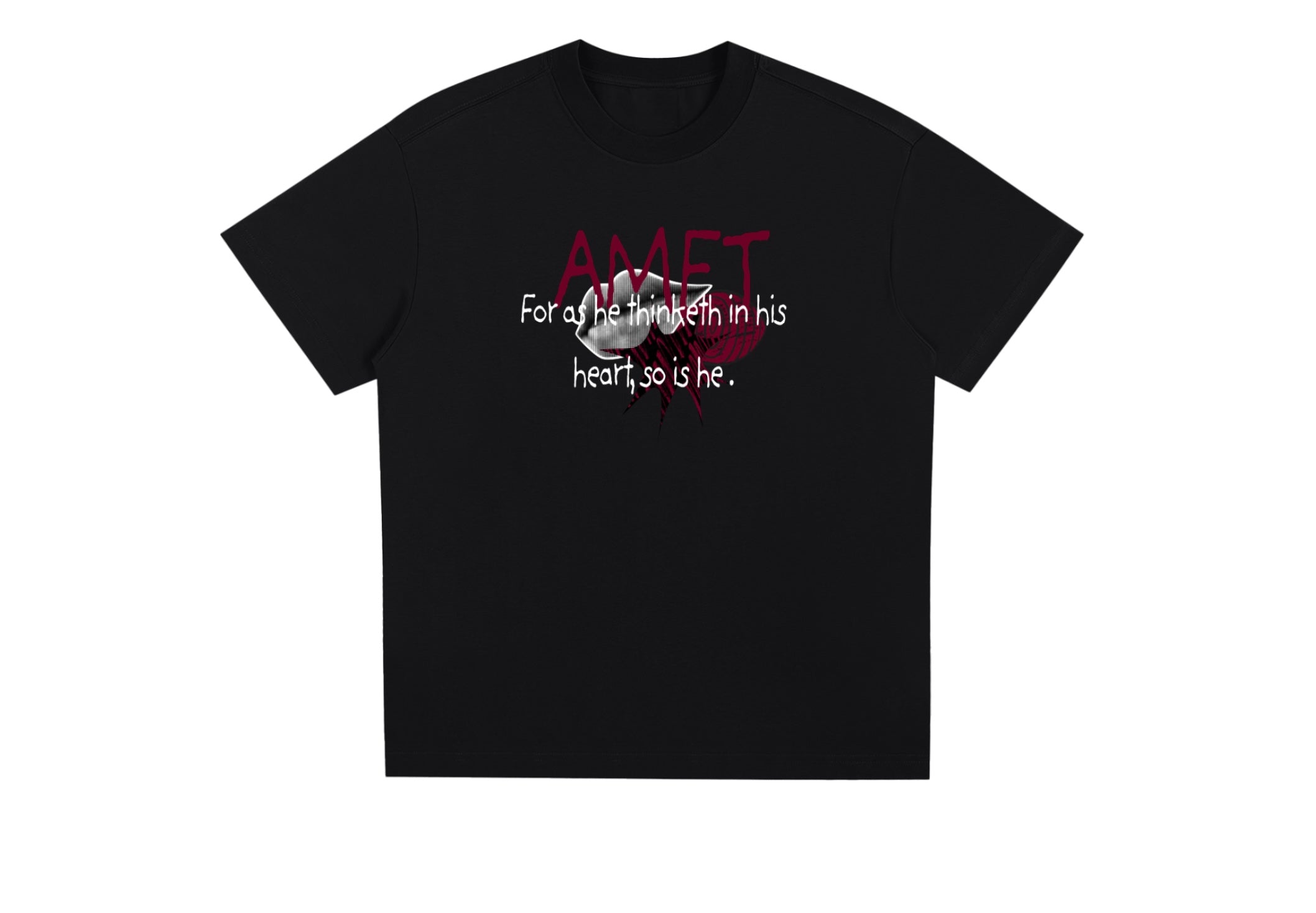 AMET|Proverbs 23:7 Black Tee