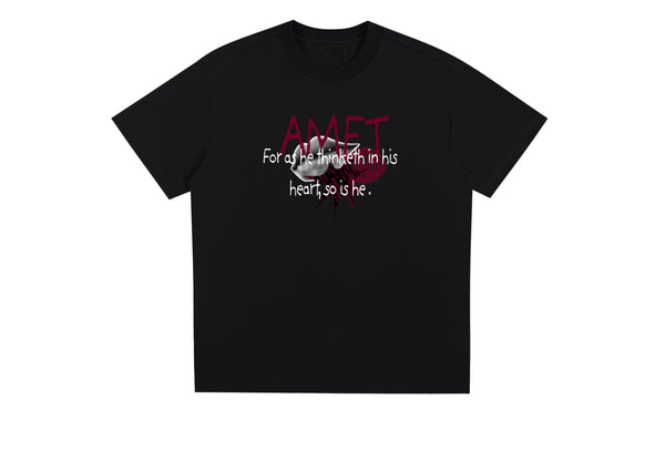 AMET|Proverbs 23:7 Black Tee