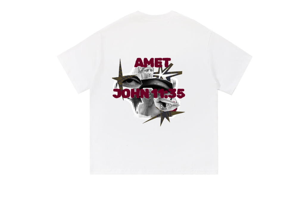 AMET|White Tee John 11:35