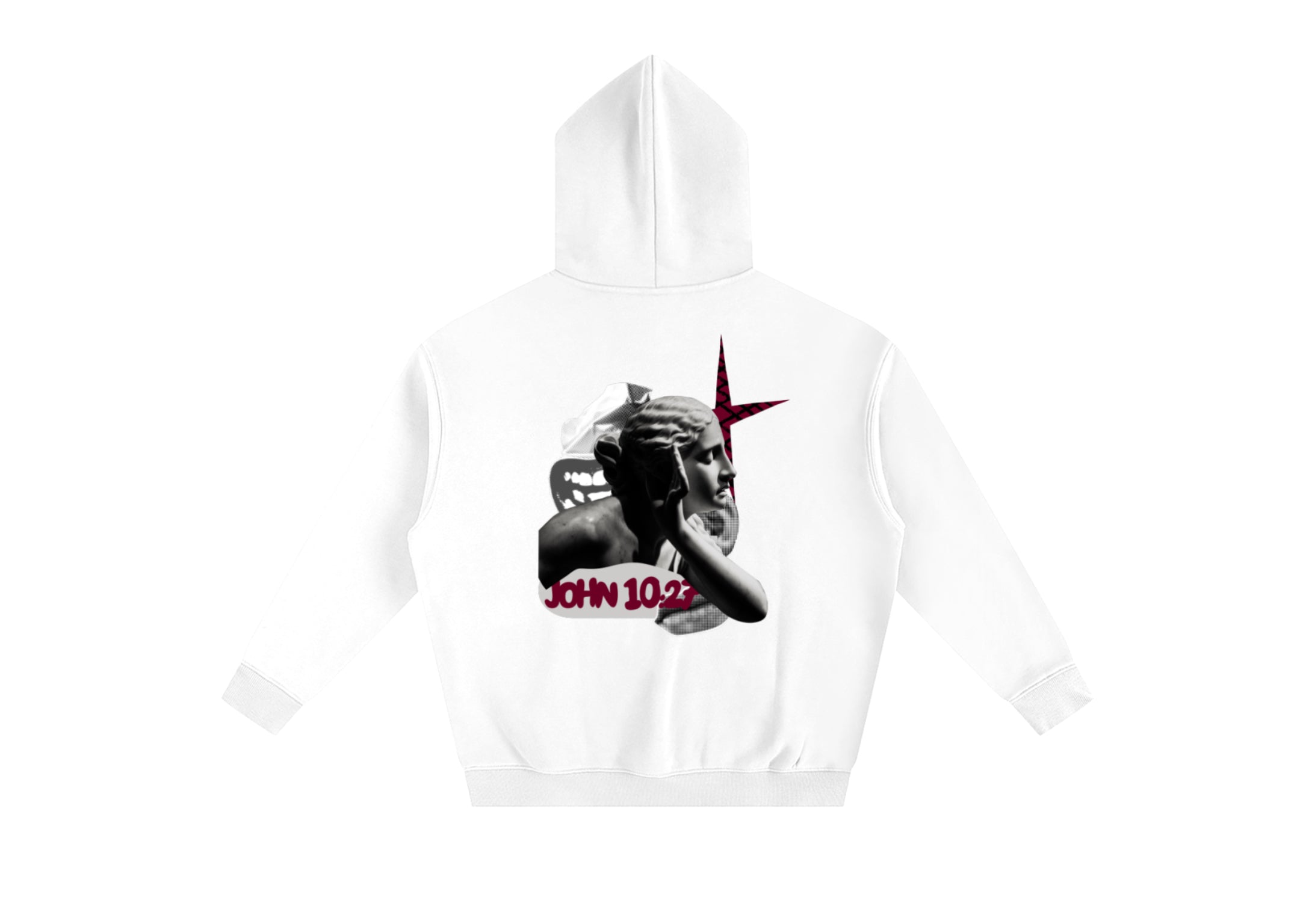 AMET DISTINCT|White Hoodie John 10:27