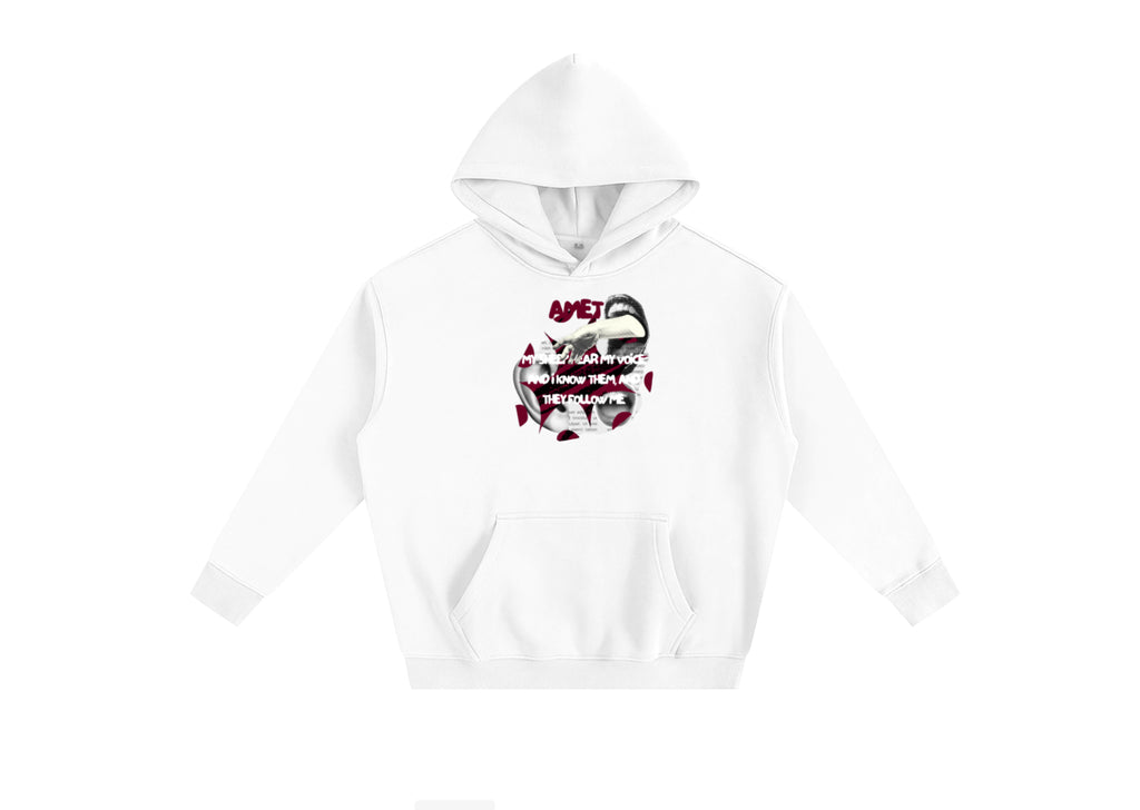 AMET DISTINCT|White Hoodie John 10:27
