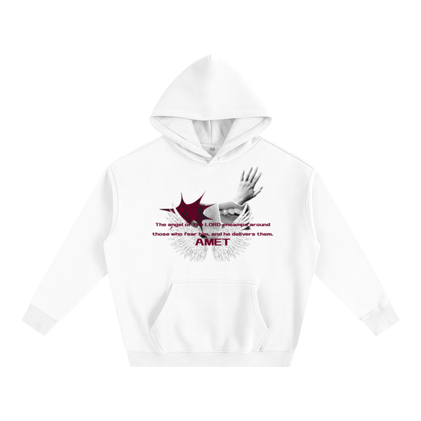 AMET DISTINCT|White Hoodie Psalm 34:7